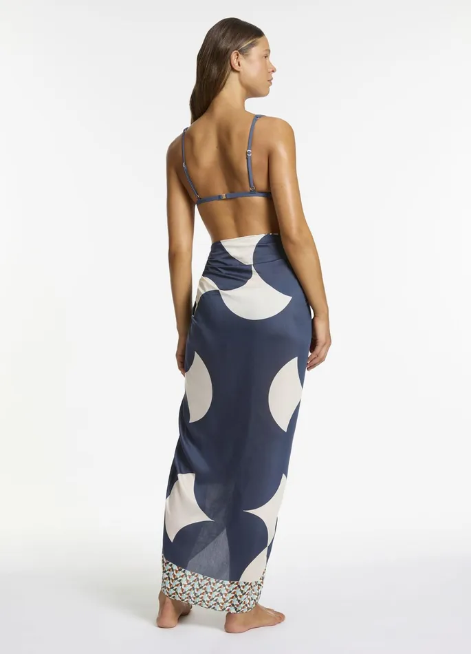 Acacia Long Sarong Steel Blue Women JETS Australia Skirts and Sarongs