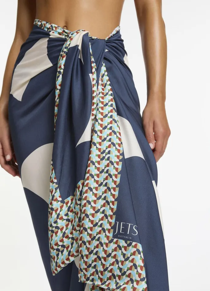Acacia Long Sarong Steel Blue Women JETS Australia Skirts and Sarongs