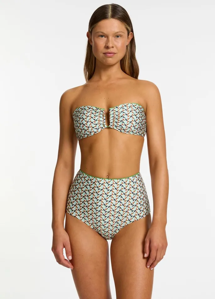 Acacia U Trim Bandeau Bikini Top Multi Women JETS Australia Bandeau Bikini Tops