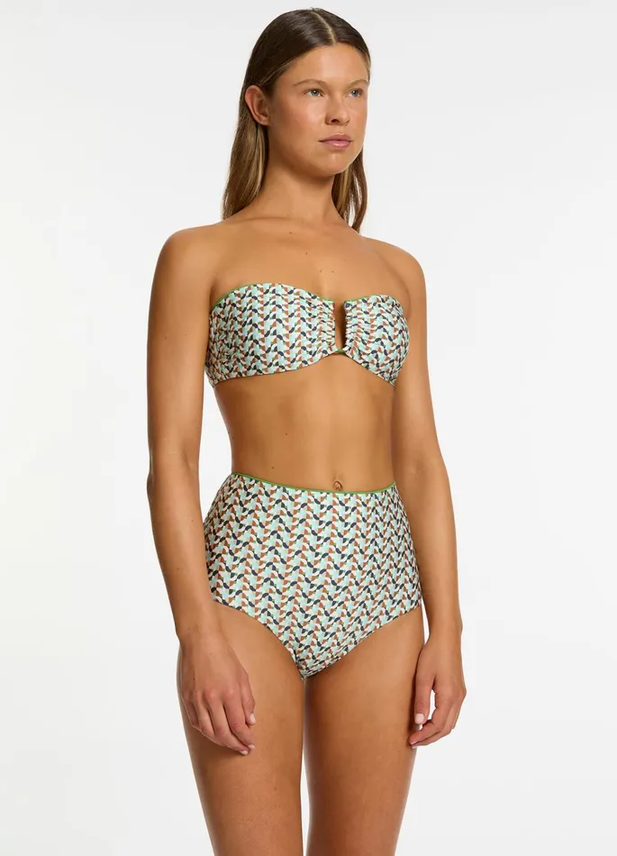 Acacia U Trim Bandeau Bikini Top Multi Women JETS Australia Bandeau Bikini Tops