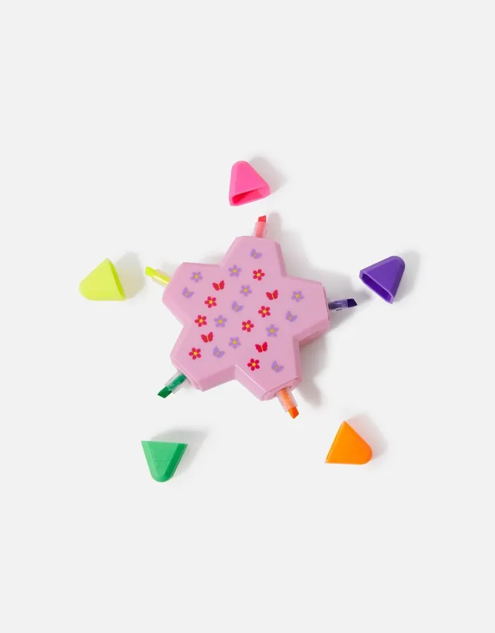 Accessorize 5 Colour Star Highlighter GirlsWomen Stationery