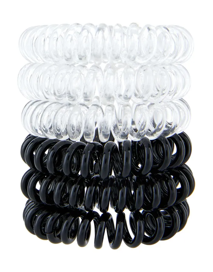 Accessorize 5x Telephone Hair Ponies Black White Women Hair Accessories