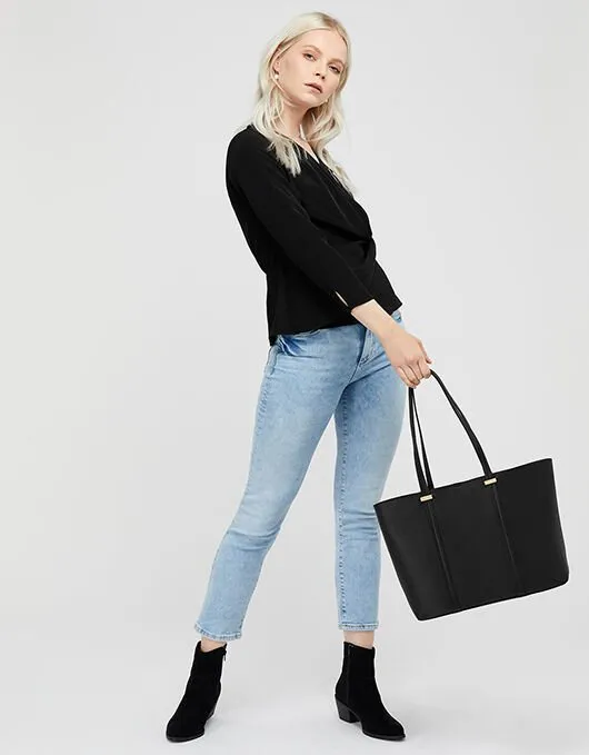 Accessorize Ali Tote Bag Black Women Tote and Shopper Bags