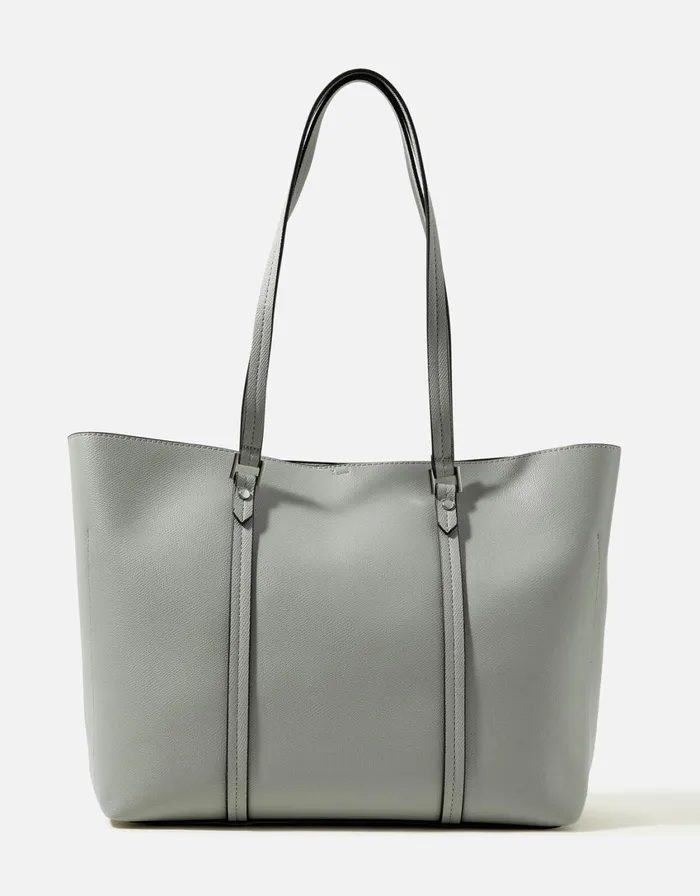 Accessorize Alivia Tote Bag Grey Light Grey Women Tote and Shopper Bags