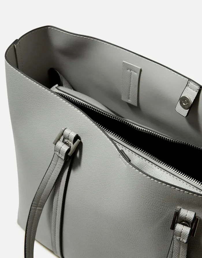 Accessorize Alivia Tote Bag Grey Light Grey Women Tote and Shopper Bags