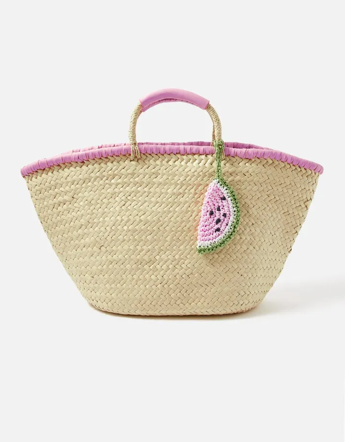 Accessorize Beachcomber Straw Basket Bag Women Beach Bags