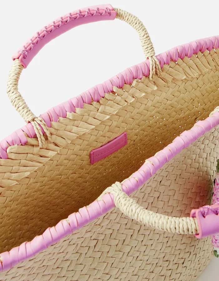Accessorize Beachcomber Straw Basket Bag Women Beach Bags