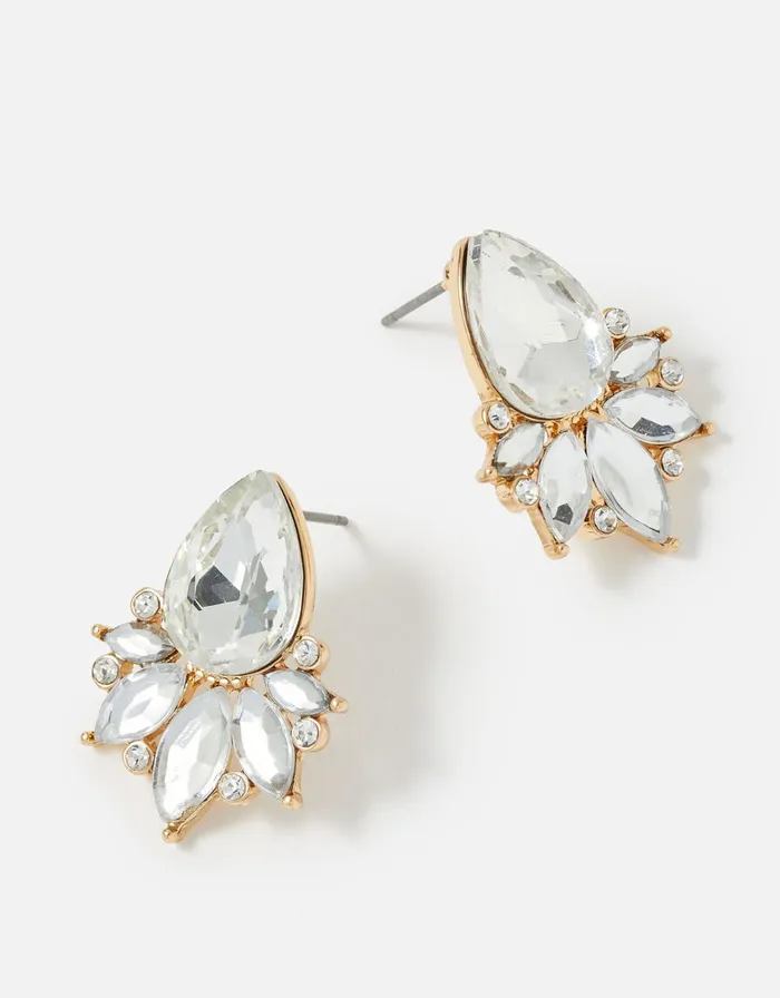 Accessorize Blue Harvest Crystal Statement Stud Earrings Women Earrings