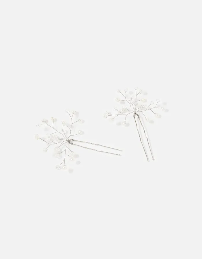 Accessorize BRIDAL Sparkly Vine Hair Slides Women Hair Accessories