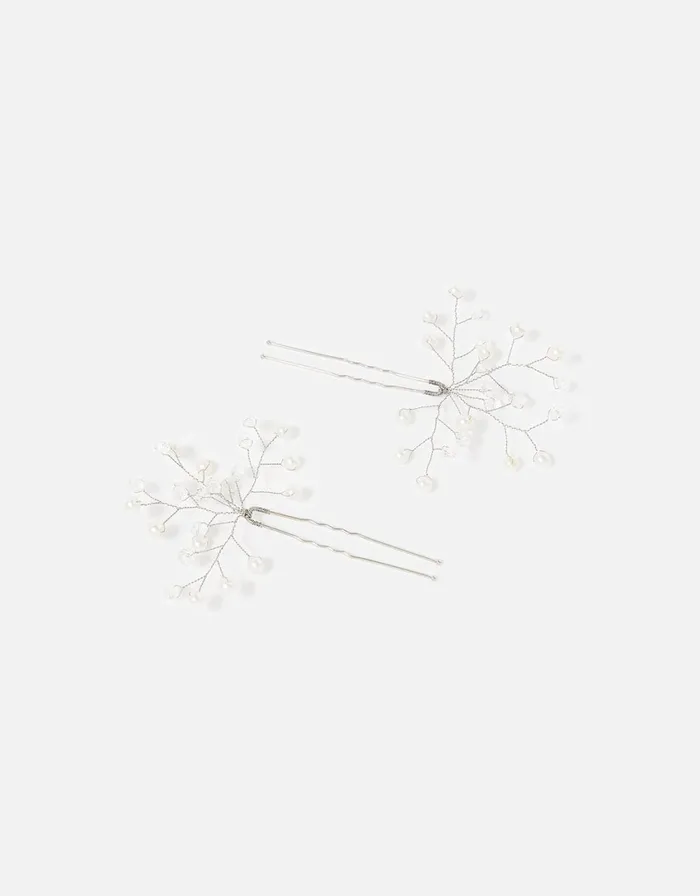 Accessorize BRIDAL Sparkly Vine Hair Slides Women Hair Accessories