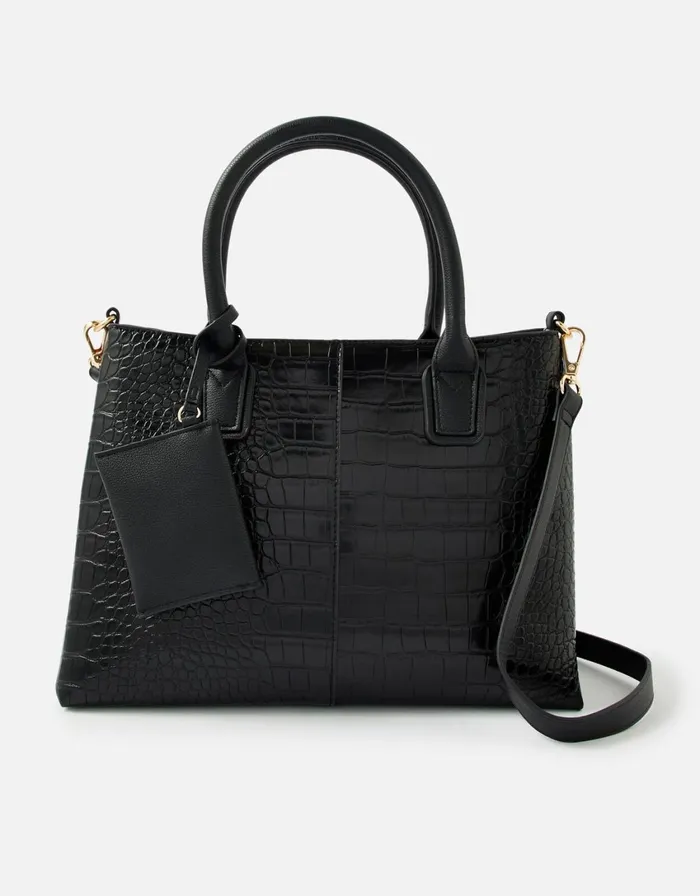 Accessorize Caroline Handheld Bag Black Black Women Top Handle Bags