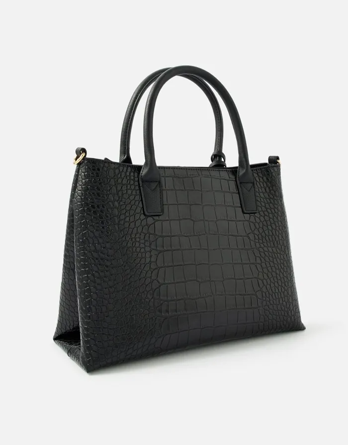 Accessorize Caroline Handheld Bag Black Black Women Top Handle Bags