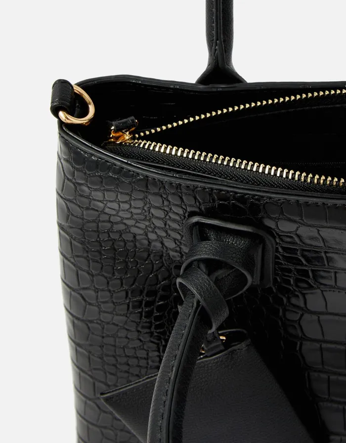 Accessorize Caroline Handheld Bag Black Black Women Top Handle Bags