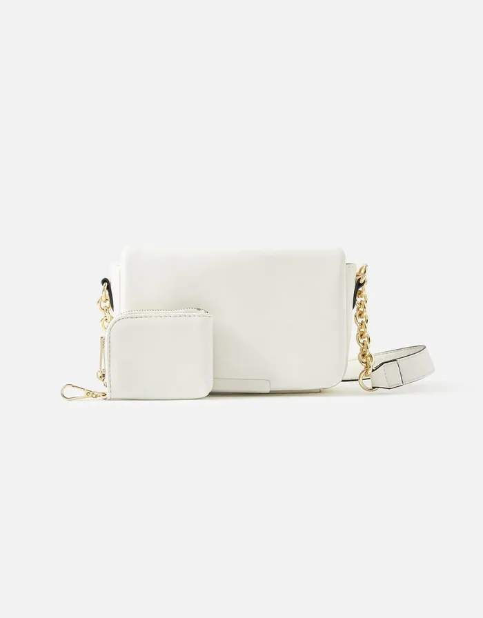 Accessorize Charli Chain CrossBody Bag White White Women CrossBody Bags