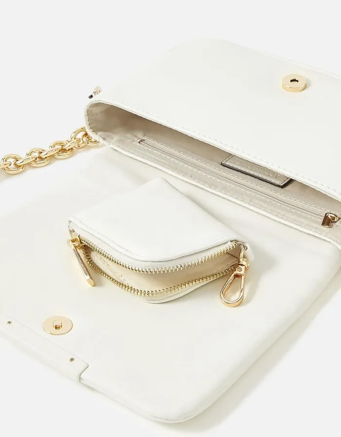 Accessorize Charli Chain CrossBody Bag White White Women CrossBody Bags