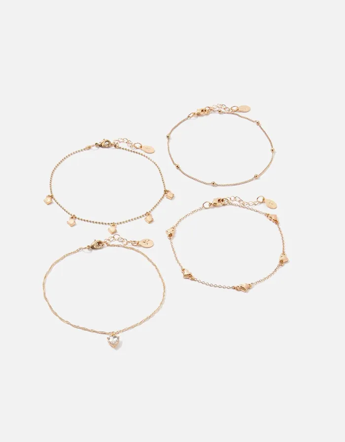 Accessorize Charm Anklet Multipack Women Anklets