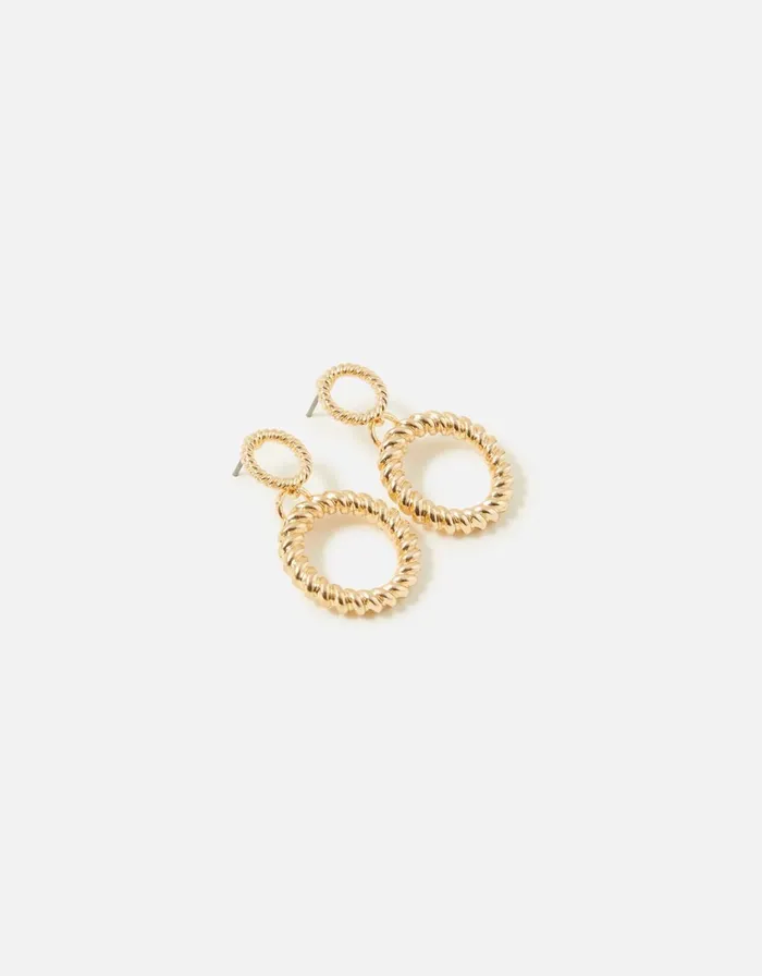Accessorize Classic Fancy Twisted Chain Earrings Women Earrings