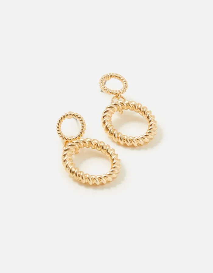 Accessorize Classic Fancy Twisted Chain Earrings Women Earrings