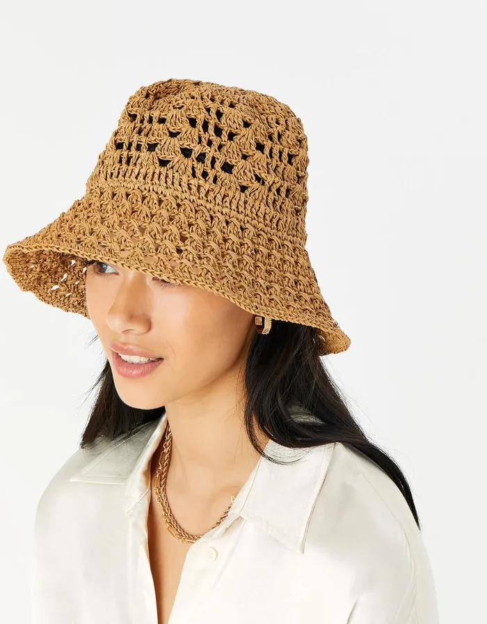 Accessorize Crochet Bucket Hat Women Hats