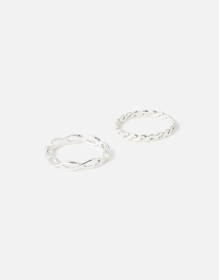 Accessorize Crossover Band Ring Twinset Silver Silver Women Rings