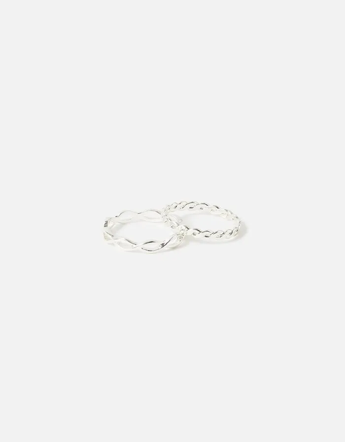 Accessorize Crossover Band Ring Twinset Silver Silver Women Rings