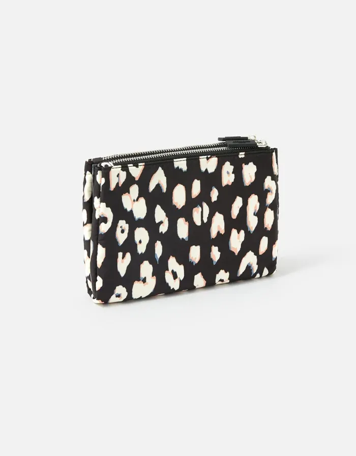 Accessorize Double Zip Printed Pouch Women Purses and Wallets