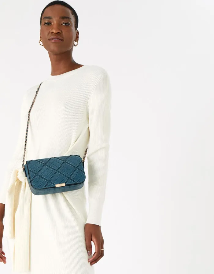 Accessorize Elin CrossBody Chain Bag Blue Blue Women CrossBody Bags