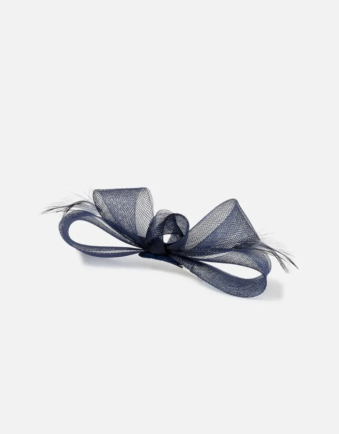 Accessorize Ella Bow Hair Clip Blue Navy Women Hats