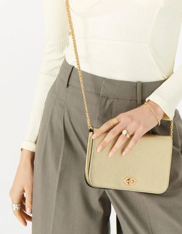 Accessorize Erin CrossBody Bag Gold Women CrossBody Bags
