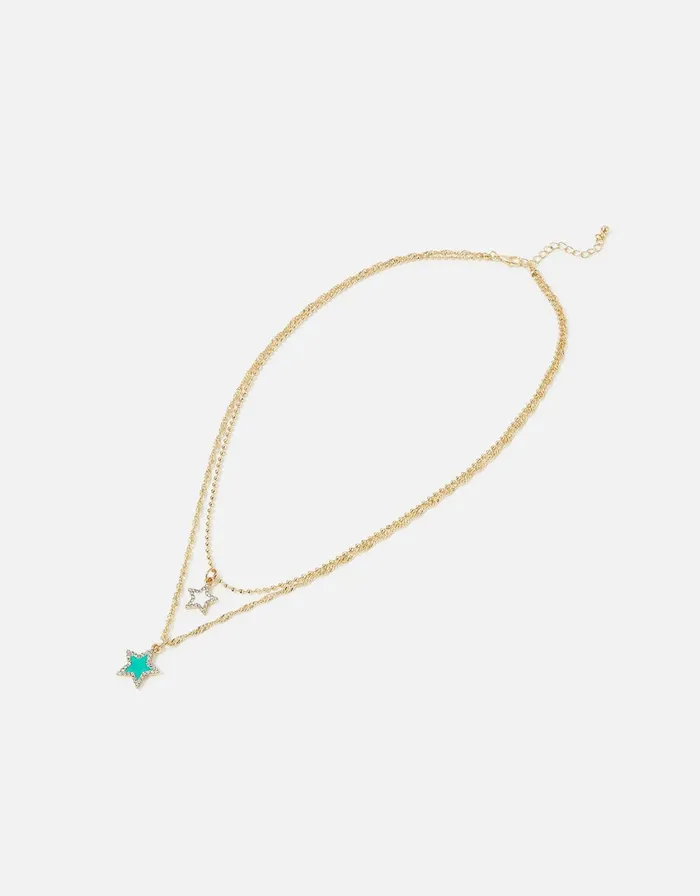 Accessorize Eye Candy Enamel Star Pendant Necklace Women Necklaces