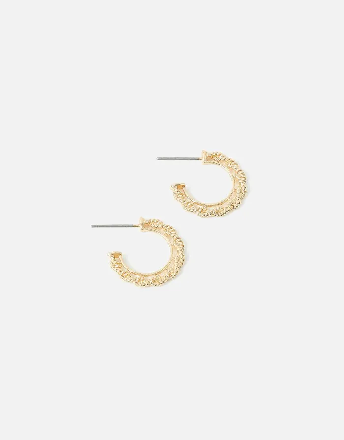 Accessorize Eye Candy Twisted Detail Hoop Earrings Women Earrings
