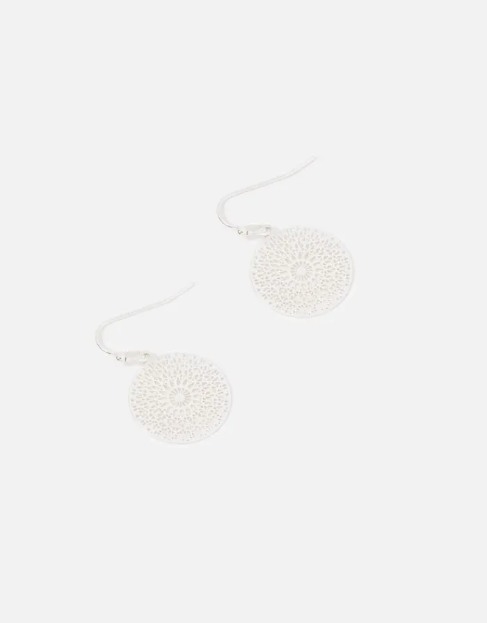 Accessorize Filigree Short Drop Earrings Silver Silver Women Earrings