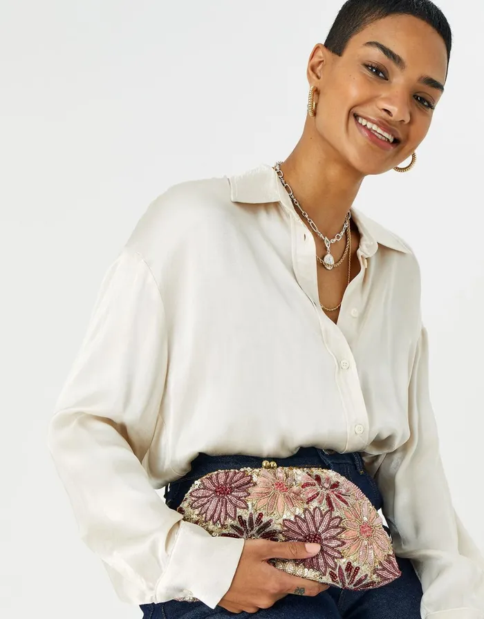 Accessorize Floral Embellished Bag Women Clutch Bags