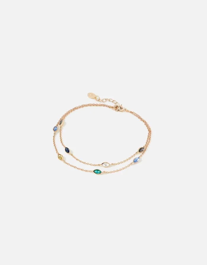 Accessorize Gem Chain Anklet Women Anklets