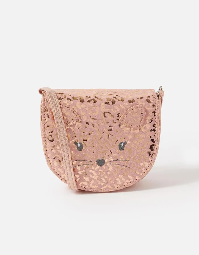 Accessorize Girls Cat Leopard Print CrossBody Bag Girls Bags
