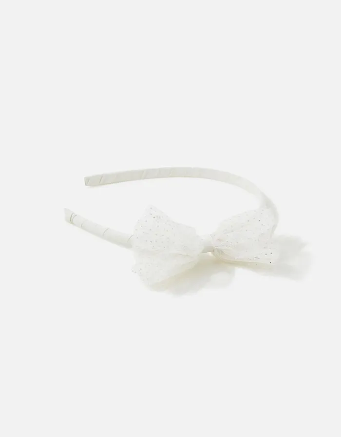 Accessorize Girls Mesh Bow Headband Girls Hair Accessories