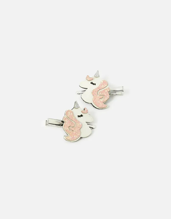 Accessorize Girls Unicorn Salon Hair Clip Twinset Girls Hair Accessories