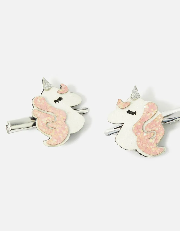 Accessorize Girls Unicorn Salon Hair Clip Twinset Girls Hair Accessories
