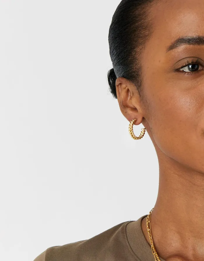 Accessorize GoldPlated Braided Hoop Earrings Women Earrings