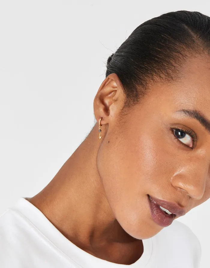 Accessorize GoldPlated Celestial Facet Bead Drop Earring Set Women Earrings