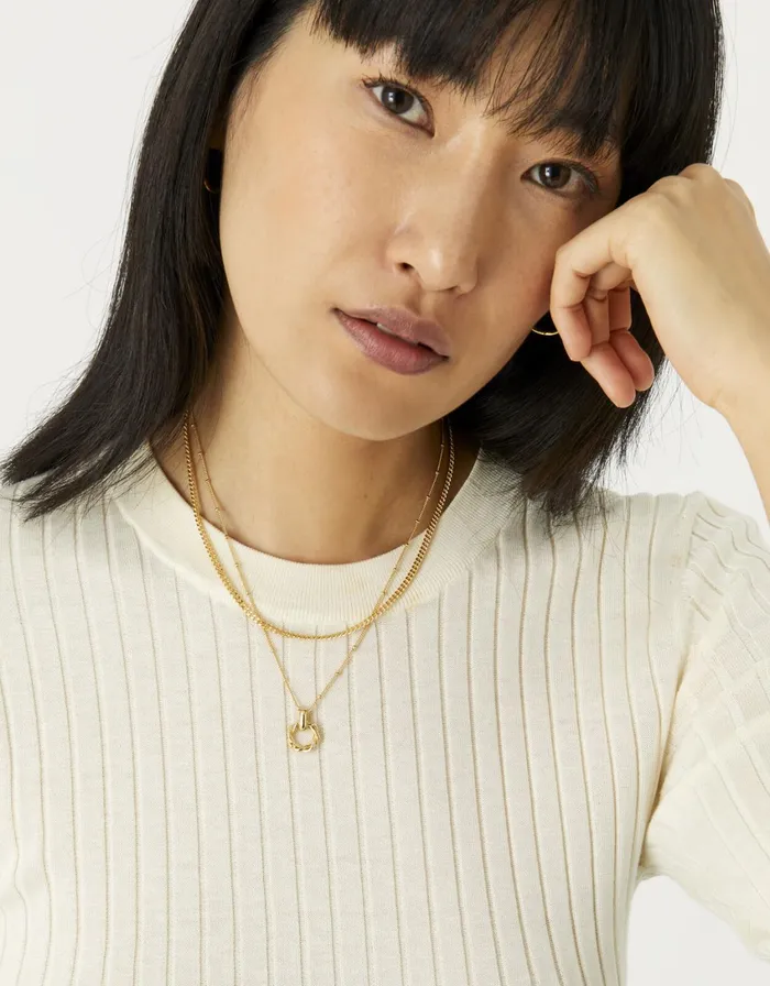 Accessorize GoldPlated Curb Chain Necklace Women Necklaces