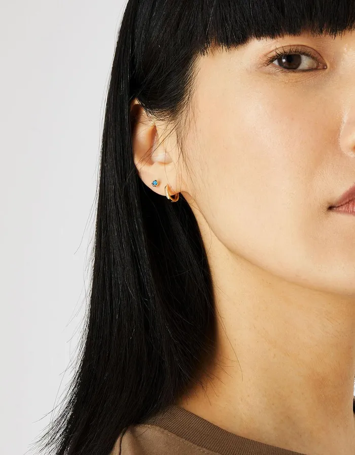 Accessorize GoldPlated Heart Flatback And Hoop Set Women Earrings