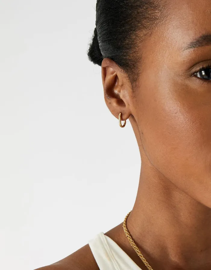 Accessorize GoldPlated Oval Hoop Earrings Women Earrings