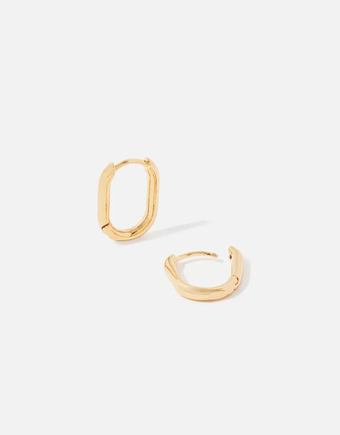 Accessorize GoldPlated Oval Hoop Earrings Women Earrings