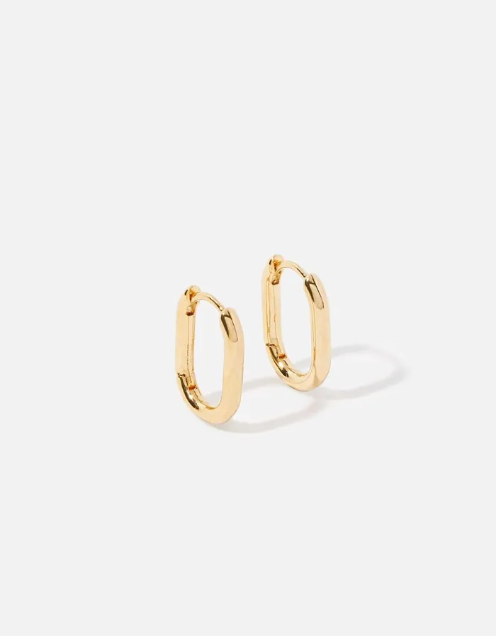 Accessorize GoldPlated Oval Hoop Earrings Women Earrings