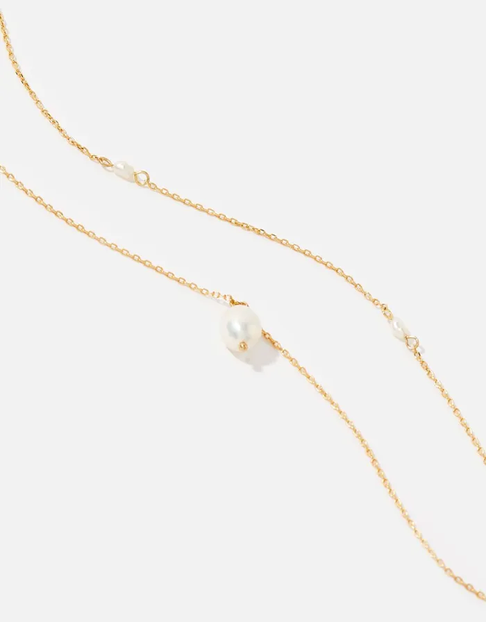 Accessorize GoldPlated Pearl Layered Pendant Necklace Women Necklaces