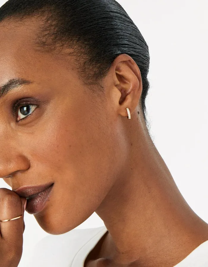 Accessorize GoldPlated Plain And Sparkle Hoop Set Women Earrings