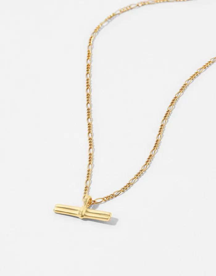 Accessorize GoldPlated TBar Pendant Necklace Women Necklaces