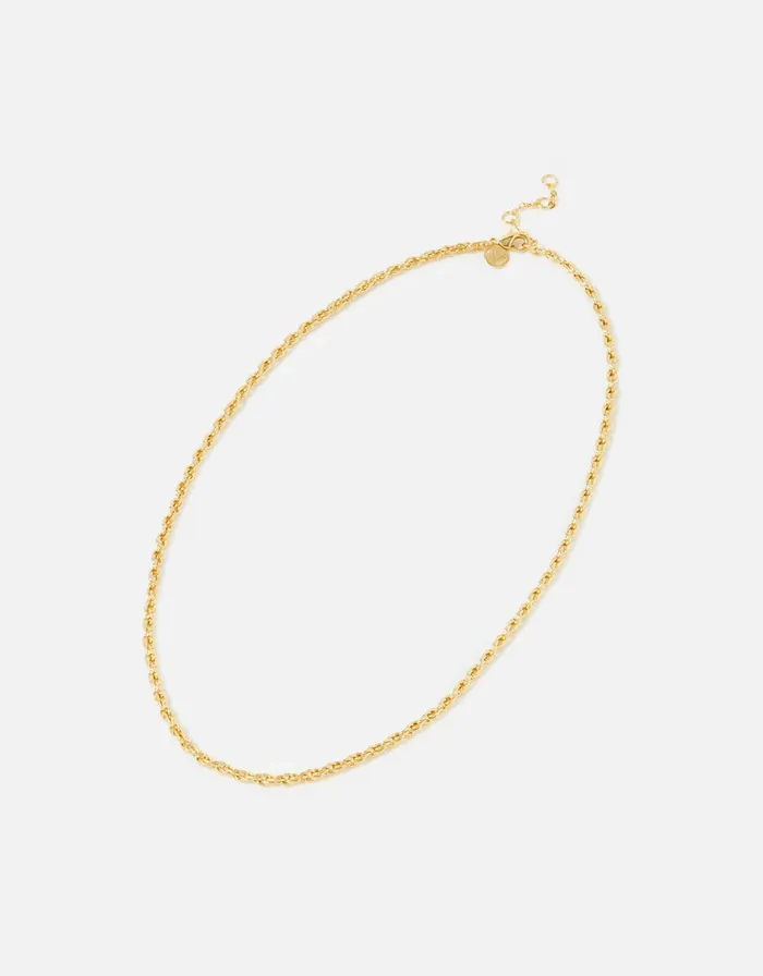 Accessorize GoldPlated Twisted Rope Chain Necklace Women Necklaces