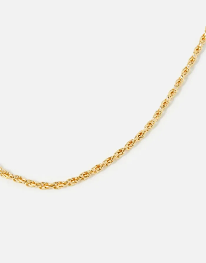 Accessorize GoldPlated Twisted Rope Chain Necklace Women Necklaces